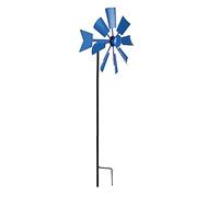 Ronyme Wind Catcher Wind Sculpture Metal Windmill with Metal Garden Stake Lawn Pinwheels Decorative Wind Mill for Lawn Patio Yard Terrace Ornaments, Blue
