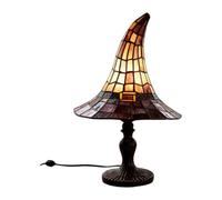 Ronyme Witch Hat Lamp Handcrafted Reusable for Home Decor for Women Photo Props Versatile Unique Festival Gift Gifts Resin Ornament, Height 18 cm