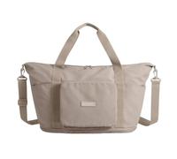 Ronyme Women Expandable Luggage Travel Duffel Bag Shoulder Bag Weekender Bag Carry On Polyester Soft Rectangular Shape With Side Reinforcement Panels, Array, Khaki