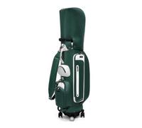 Ronyme Women Golf Equipment Case Golf Bag With Wheels Waterproof Microfiber Leather Structured Tall Body Dedicated Accessory Pocket suitable for lady golfers course practice fields, Green