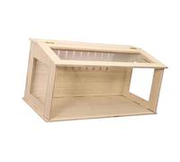 Ronyme Wood Hamster Cage Nesting Box for Chicken Hideout Nest Small Animal Cage Feeding Box Mice and Rat Habitat for Gerbils, clear sides 60cm