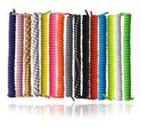 RONYOUNG 30PCS Curly No Tie Shoelaces Anti-fall Elastic Spring Shoe Laces No Tie Trainer Kids Shoe Laces Colours for Childs and Adults Suitable in Sports Flat Shoelace 15 Colors(15Pairs), Multicolor,