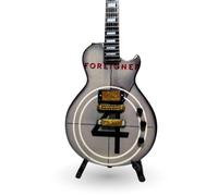 Ronzworld Guitar Gallery The Mini Axe™ Foreigner "4" Miniature Guitar, Wood, 10 Inches, with Display Stand