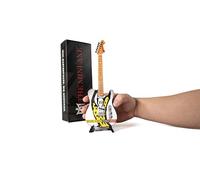 Ronzworld Guitar Gallery The Mini Axe™ Rolling Stones Tongue and Lips Miniature Guitar, Wood, 10 Inches, with Display Stand