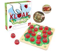 ROO GAMES LADY BUG KLOAK- Wooden Memory Game for Kids - Montessori-Inspired Toddler Toys for 3 Year Old Girl Gifts - Boosts Memory & Focus - Bright Ladybug Design - Eco-Friendly Kids Games