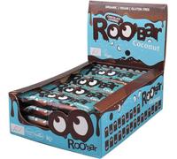 Roobar Chocolate Covered Coconut Bars - 100% Organic, Vegan, Fruit Bar, Dairy Free & Gluten Free, No Refined Sugar - 16 x 30g