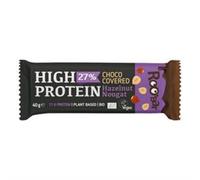Roobar High Protein Chocolate Covered Bar with Hazelnut Nougat 40g