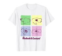 Roobarb & Custard Colour Tile Feelings T-Shirt, Men, White, Large