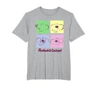Roobarb & Custard Colour Tile Feelings T-Shirt, Men's Big and Tall, Heather Grey, 5X Tall