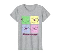 Roobarb & Custard Colour Tile Feelings T-Shirt, Women, Heather Grey, X-Large
