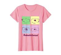 Roobarb & Custard Colour Tile Feelings T-Shirt, Women, Pink, XX-Large