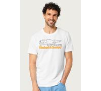 Roobarb & Custard Men's A Great Step For Dog Kind T-Shirt in White | Size: Small Roobarb & Custard White S