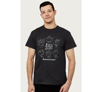 Roobarb & Custard Men's Birds Of A Feather Stick Together T-Shirt in Black | Size: XL Roobarb & Custard Black XL