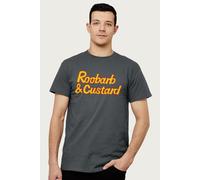 Roobarb & Custard Men's Classic Text Logo T-Shirt in Charcoal | Size: Medium Roobarb & Custard Charcoal M