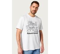 Roobarb & Custard Men's Good Gracious Black Print T-Shirt in White | Size: XL Roobarb & Custard White XL