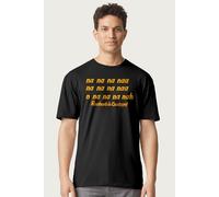 Roobarb & Custard Men's Na Na Na Naa Text Logo T-Shirt in Black | Size: Large Roobarb & Custard Black L