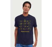 Roobarb & Custard Men's Yellow The Many Faces Of Roobarb T-Shirt in Navy | Size: Medium Roobarb & Custard Navy M