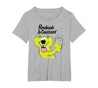 Roobarb & Custard Roobard Drinking Fizzy Drink T-Shirt, Women's Plus, Heather Grey, 5X