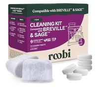 Roobi Cleaning Kit for Coffee Machine & Espresso Machine Compatible With Sage and Breville (52 Cleaning Tablets + 6 Water Filters). Limescale Remover. 1 Year Supply. Carbon Neutral & Eco-Friendly