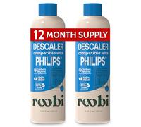 Roobi Compatible Philips Coffee Machine & Kettle Descaler. 2 Bottles, 2 Uses Each. Limescale Remover & Cleaner. Carbon Neutral & Eco-Friendly