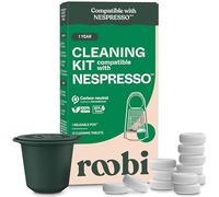 Roobi Compatible With Nespresso Cleaning Kit (1 Reusable Pod & 12 Cleaning Tablets). Coffee Machine Limescale Remover. 1 Year Supply. Carbon Neutral & Eco-Friendly