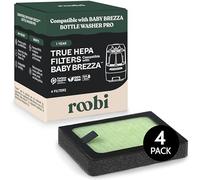 Roobi Hepa Filters Compatible with Baby Brezza. Specially Formulated for Washer Pro. 4 Carbon Neutral Replacement Pack.