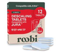 Roobi Jura Compatible Descaling Tablets. 12 Jura Descaling Tablets for Automatic Espresso Coffee Machines. 100% Vegan, Carbon Neutral.