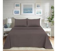 ROOEE Flat Sheets: Polycotton Flat Sheet |Top Sheet super-soft and Easy-Care Plain Dyed in Fashionable Colors | Suitable For Winter and Summer Bedding | hotel collection [Size Single Color Choc-Brown]