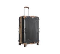 ROOEE Hard Shell Carry-Ons Lightweight Expandable Suitcase Flight Approved Travelling Trolley on Wheels with Anti Theft Zipper and TSA Combination Lock MLP-04 (Dark Grey, Large 28")