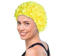 Rooeling Flower Swim Hat | Fashion Flower Swim Cap with Floral Petals,Comfortable Elastic Long Hair Swimming Bathing Caps for Women Adult Kids