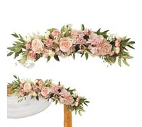 Rooeling Wedding Arch Flowers For Ceremony - Rustic Wedding Flowers,Artificial Floral Swag Greenery Leaves Flower For Door Window Home Decoration