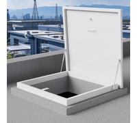 Roof Access Hatch 60x60cm, 90° Opening Angle, Sealing Rubber Gasket & Handle, Durable Roof Maintenance Deck Installation Window, Ideal for Safe Building Access
