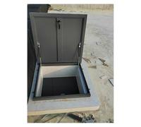 Roof Access Hatch,Large Flat Attic Exit Cover Roof Hatch Lid Basement Vent Door, Metal Steel Weather Proof Well Access/Escape Hatch Doors with Handle & Support Rods, Home Commercial Loft Exi