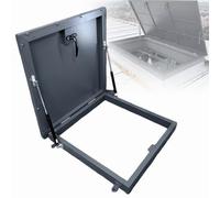 Roof Access Hatch with Support Rods, Skylight Window for Attics, Basements & Vaults, Flat Escape Hatch, 65x65CM Access Panel for Easy Entry and Exit