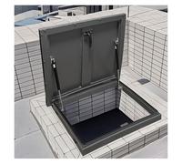 Roof Access Hydraulic Steel Hatch Crawl Space Door Aluminum for Attics, Escape Routes, Inspection Wells(65x65-70x70-76x76 cm)