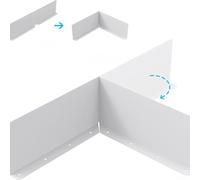Roof and Gutter Baffle Plate Set for Rainwater Deflection with Aluminum Construction Provides Reliable Water Management to Reduce Risk of Damage (6pcs)