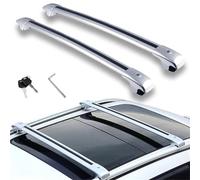 Roof Bars 2PCS For Chevy For Equinox 2018-2024 Crossbars Cross Bars Roof Rail Rack Lockable Aluminum Alloy Railing Bar(Silver)