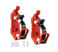 Roof Box Mounting Kit,Roof Box Brackets 2PCS Wall Mounting Shovel Mount for Roof Rack Brackets Quick Release Kit Clamp(Red)
