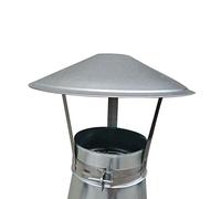 Roof Chimney Cap, Chimney Cowl Stainless Steel Chimney Flue Cowl Pipe Rain Cover Vent Cap,Round Windproof Cap Rain Hat,Protector Cap Ending,220mm(220mm)