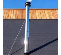 Roof Chimney Pipe Brace Holder Stove Pipe Support, 4.9''- 9.8'' Diameter Pipe Support Bracket, Chimney Stove Pipe Support Provide Stability Against Wind and Snow(7 inch(178mm) Dia)