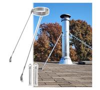 Roof Chimney Pipe Brace Holder Stove Pipe Supports, Extended Roof Bracket Kit for Enhanced Safety, for Ventilation, Chimney, Drainage Pipes, Stability, Against Wind and Snow(Diameter 240mm/9.4in)