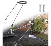 Roof Chimney Support Kit, 2 Legs Stove Pipe Bracket with Wind and Snow Stability