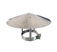 Roof Cowl Chimney Cap-Stainless Steel Cowl- Pipe Line Cover Protector Cap Galvanized Tin Plate Ending Duct Ventilation Rain Hat Hood(10cm)
