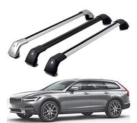 Roof Cross Bars for Volvo V90 CC Cross Country 2016-2023, Car Rails Rack Aluminium Top Luggage Carrier Lockable Maximum Load 661 Lb, Black-1-Pair