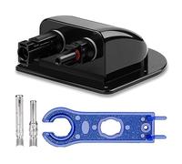 Roof Feed-Through Solar Cable Entry Junction Box Dual Cable Entry Housing ABS Waterproof with Solar Panel Connector Wrench