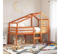 Roof for Cot Bed Made of Solid Pine Wood, Wax Brown, 198 x 97 x 113 cm with Open Side for More Fun and Safety in the Children's Room