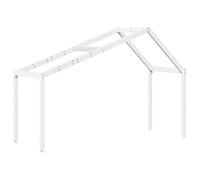 Roof for Cot Bed White Made of Solid Pine Wood 213 x 85.5 x 144.5 cm with Open Side for More Fun and Safety in the Bedroom