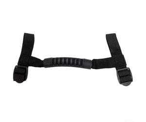 Roof Grab Handle Bar Mount Kit for Wrangler Tj Jk Jku For Jl Jt For Gladiator (2020-2022) - Heavy-duty Pvcpp Interior Door Pull Grip Black 126 X 2.4 X 2.2 Centimeters