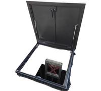 Roof Hatch Anti-Theft Door, Metal Attic Staircase Exit Cover, Roof Rainproof Skylight Cover(65 * 65cm)