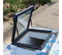 Roof Hatch Attic Roof Hatch Egress Window, Universal Cellar Vent Access Door Skylight, Highly Sealed Basement Window Hatch, Aluminium Alloy + Double Glass(28x36(71.1x91.4cm))